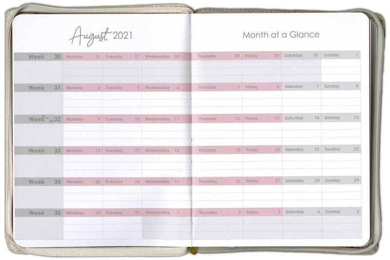 DAILY PLANNER WOMEN LARGE WHITE 2022