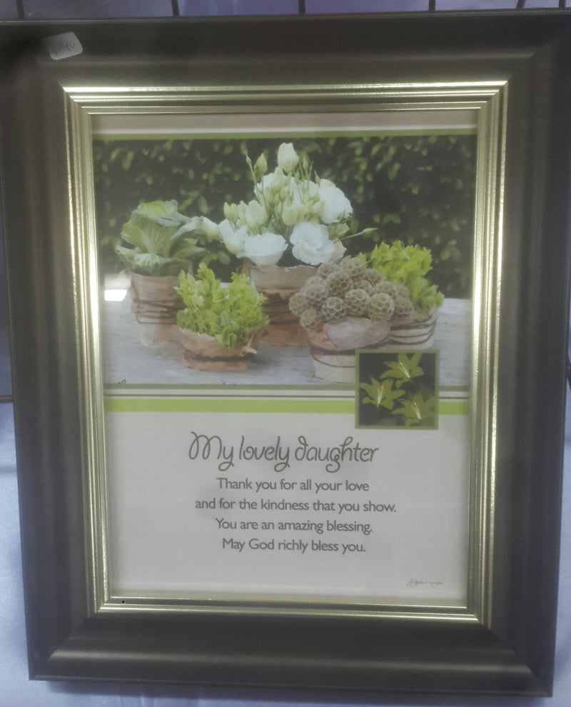 DAUGHTER'S FRAMED PLAQUE
