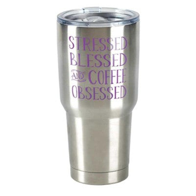 TRAVEL MUG: STRESSED, BLESSED AND COFFEE OBSESSED