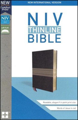 NIV Thinline Bible Brown Imitation Leather