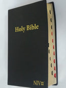 NIV THUMB INDEX LARGE PRINT NINYL COVER BLACK