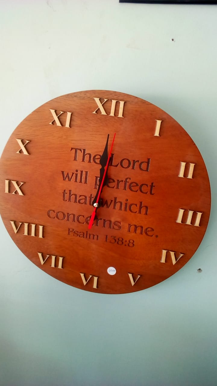 WOODEN WALL CLOCK - THE LORD