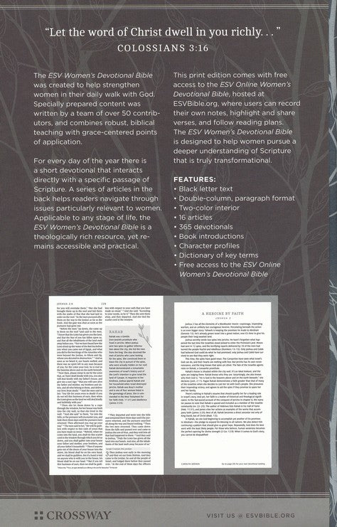 ESV WOMEN'S DEVOTIONAL BIBLE- GREEN HC