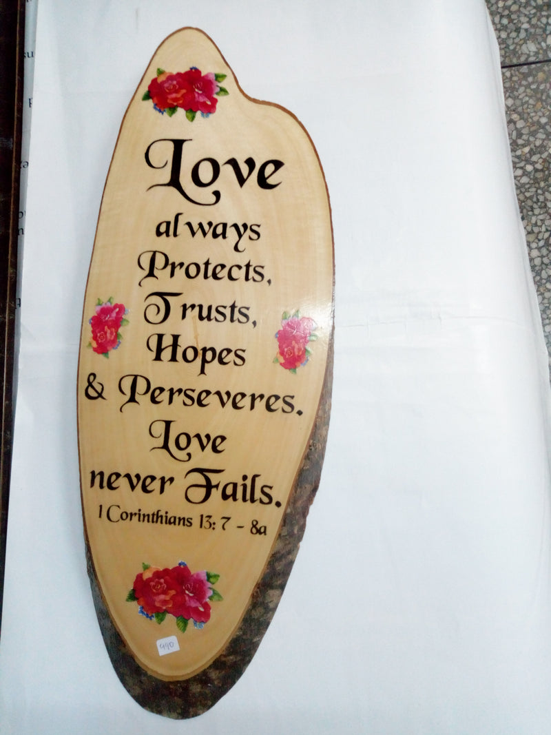 WALL PLAQUE WOODEN