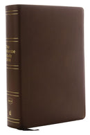 NKJV, Wiersbe Study Bible, Genuine Leather, Brown, Red Letter, Comfort Print