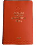 ESV AFRICAN WOMEN DEVOTIONAL BIBLE-  ORANGE PU leather