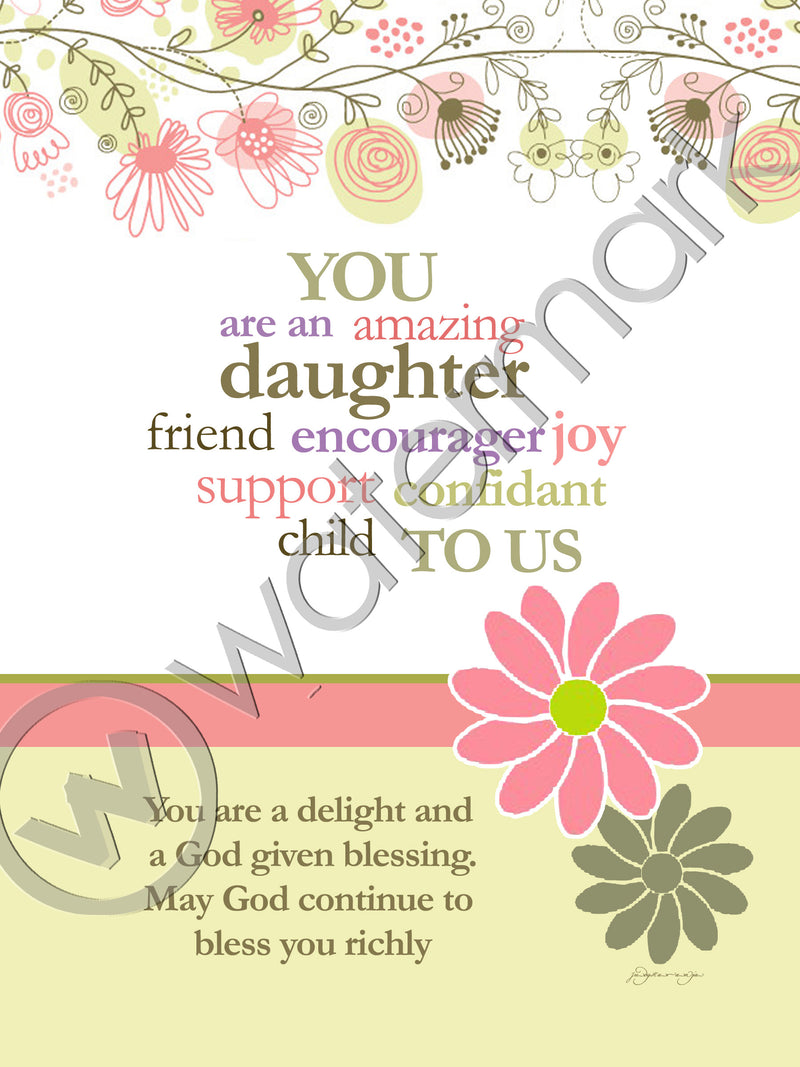 DAUGHTER'S FRAMED PLAQUE