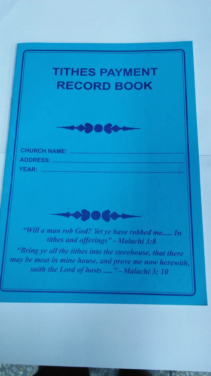 TITHES PAYMENT RECORDS BOOKS