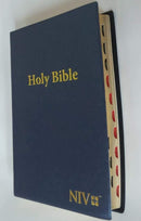 NIV THUMB INDEX GIANT PRINT BLUE VINYL COVER