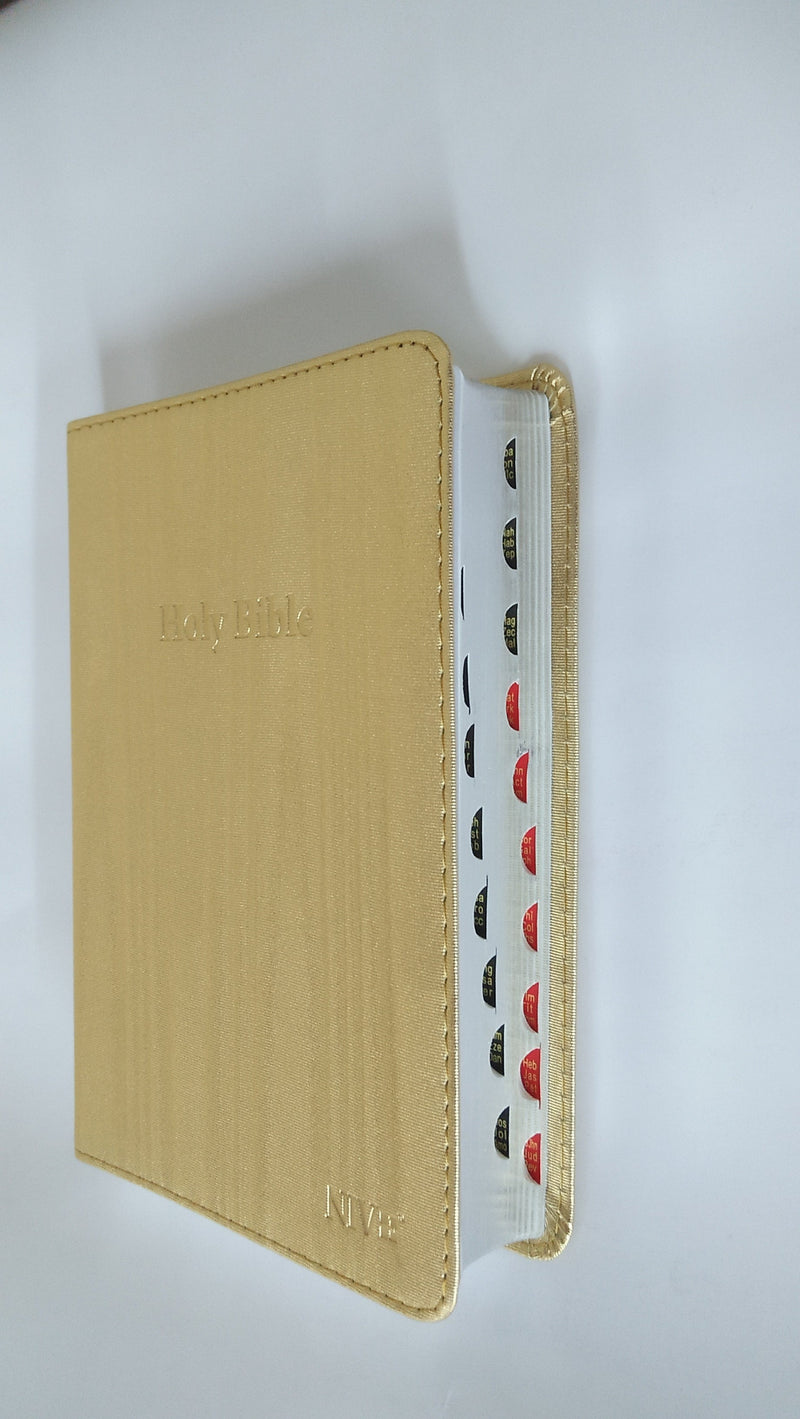 NIV TA PU THUMB INDEX GOLD (Pocket size)