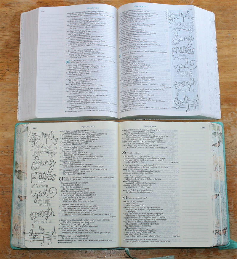 NLT INSPIRE BIBLE :The Bible for Creative Journaling ( Blue )