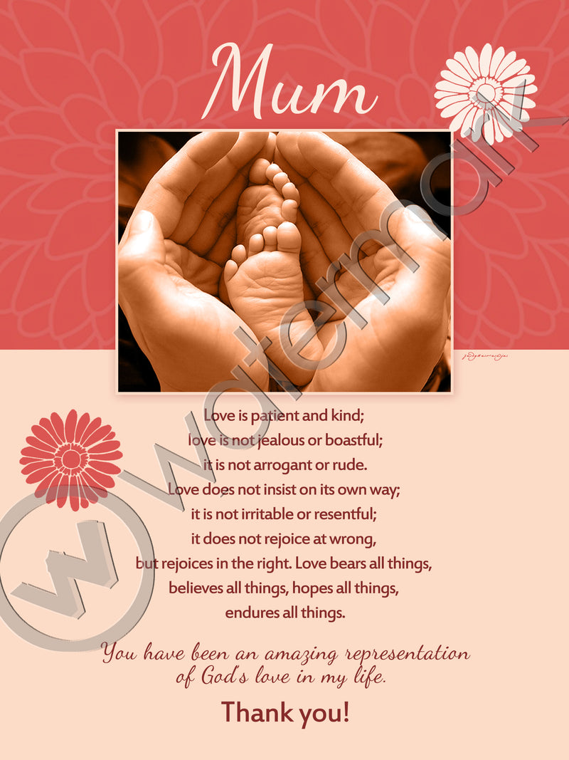 MOMS'  FRAMED PLAQUE