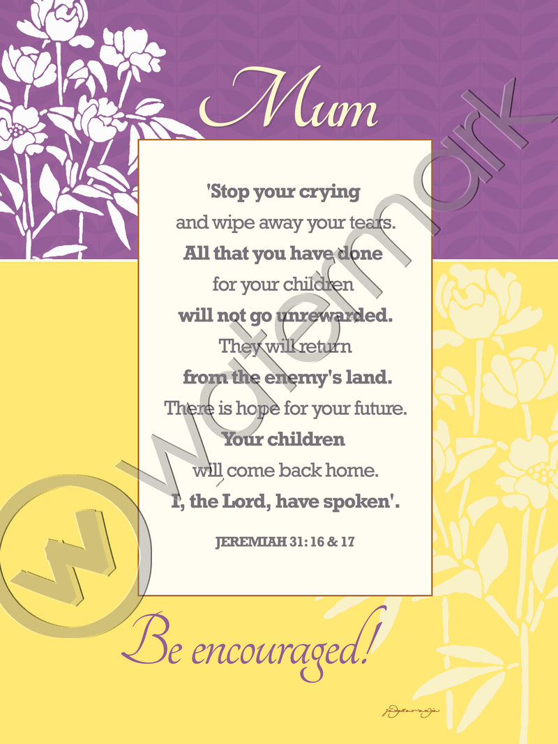 MOMS'  FRAMED PLAQUE