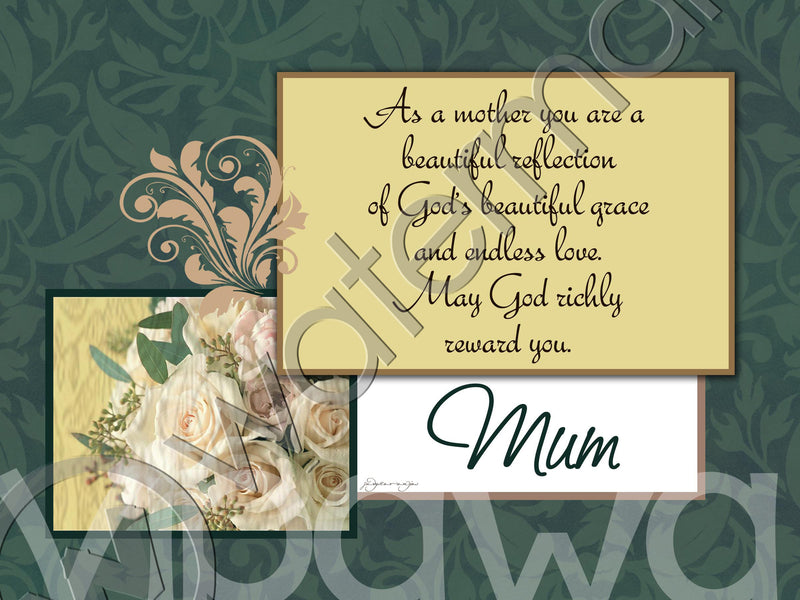 MOMS'  FRAMED PLAQUE