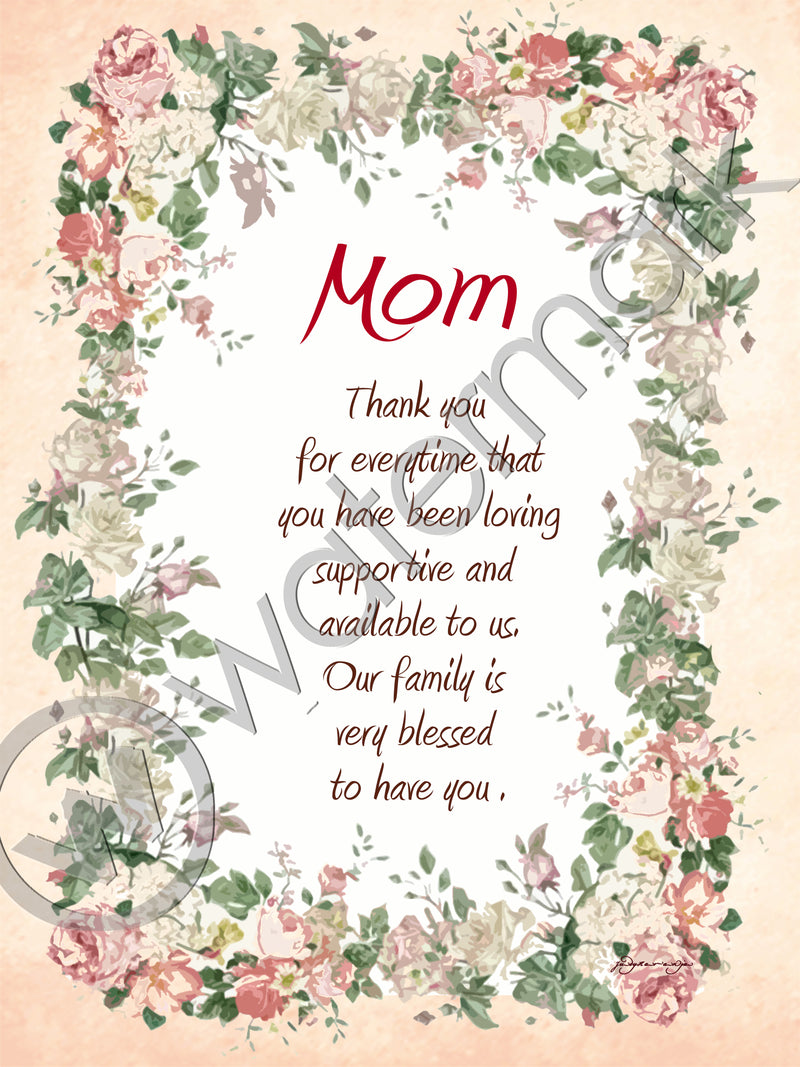 MOMS' FRAMED PLAQUE