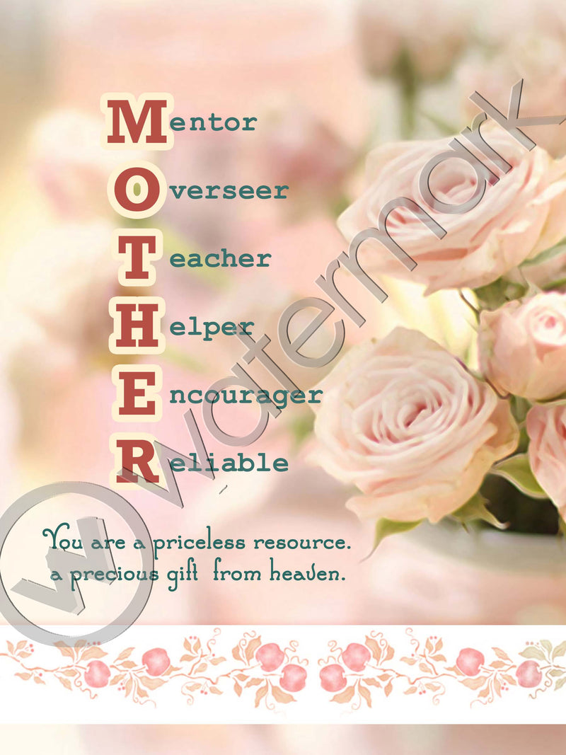 MOMS' FRAMED PLAQUE
