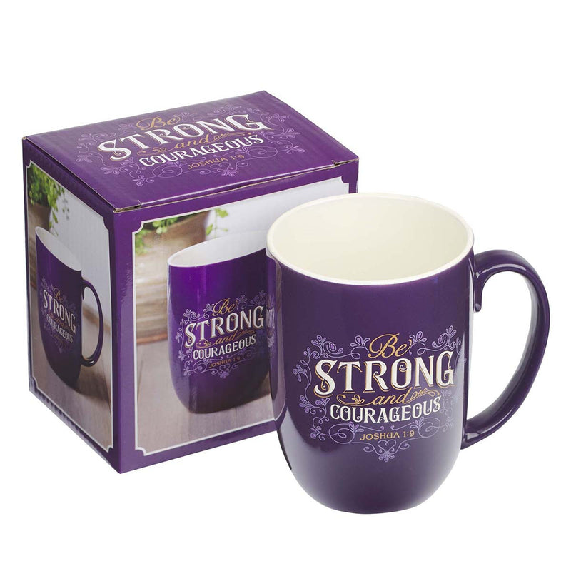 MUG664 / Be Strong and Courageous-Mugs Ceramic