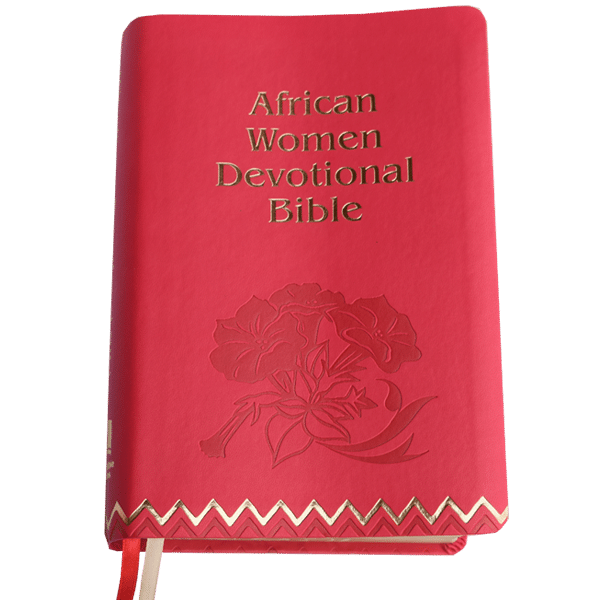 ESV AFRICAN WOMEN DEVOTIONAL BIBLE-PINK genuine leather