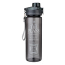 BLACK PLASTIC WATER BOTTLE-PLANS JEREMIAH 29:11