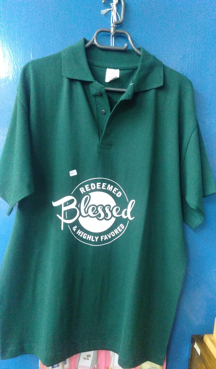 Polo Shirts Green (Scripture themed)