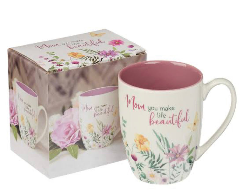 MUG/ Mum You Make Life Beautiful-Ceramic Mug