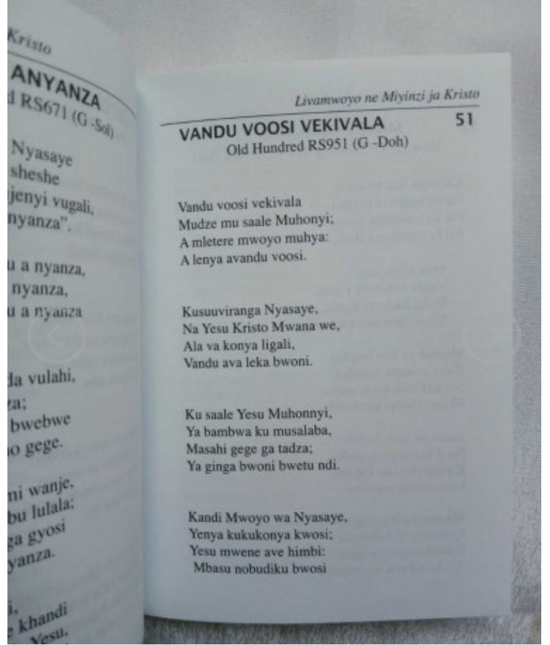 LUHYA HYMN BOOK - TSINYIMBU TSYA NYASAYE