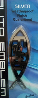 AUTO EMBLEM: CROSS SILVER LARGE