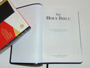 KJV LARGE PRINT, LEATHER, Personal Size REF BIBLE, BLACK