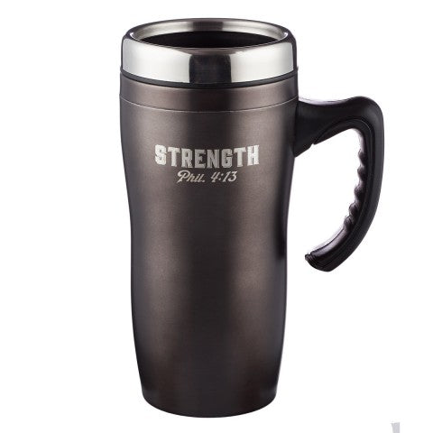 TRAVEL MUG: STAINLESS STEEL-STRENGTH